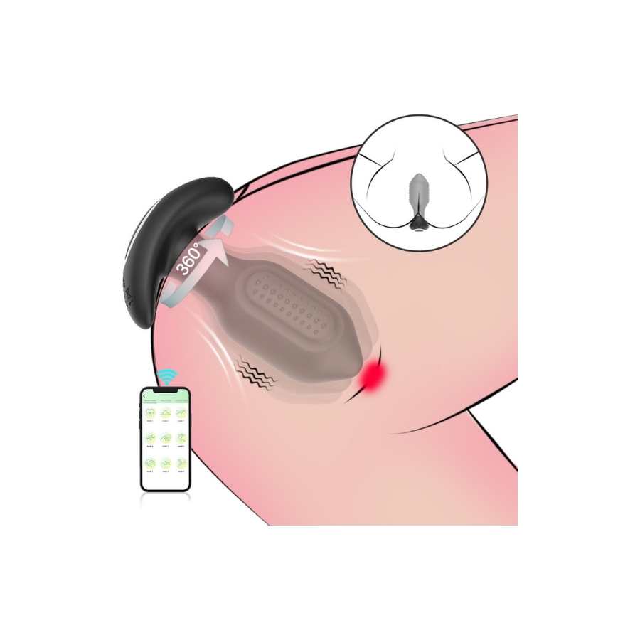 Sledgehammer Swing – Telefon Kontrollü Titreşimli Anal Plug (Siyah)