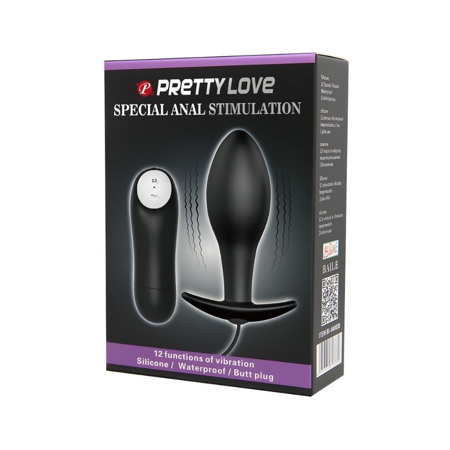 Special Anal Stimulation 12 Fonksiyon Kumandalı Titreşimli Anal Plug Tıkaç
