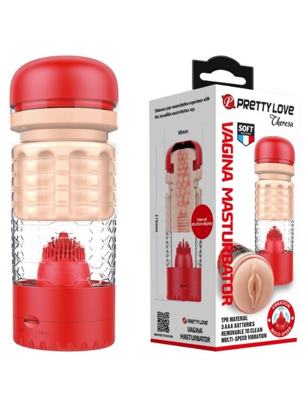 Theresa Kırmızı Vajina & Dil Mastürbatör