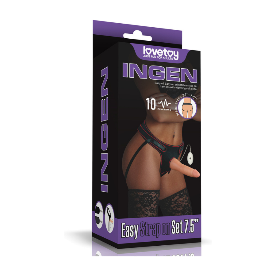 Vibrating Easy Strapon Set 7.5 İnç Belden Bağlamalı