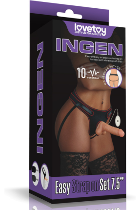 Vibrating Easy Strapon Set  7.5 İnç Belden Bağlamalı Model2
