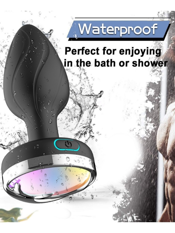 LED Lighted Phone Controlled Vibrating Anal Plug