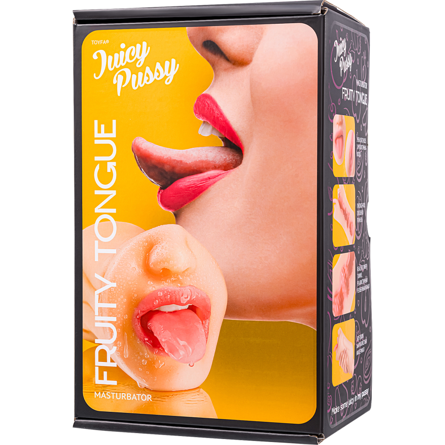 Juicy Pussy by TOYFA Masturbator Realistik, Fruity Tongue, Ağız ve Vajina, TPE, Ten,19 cm - Görsel 11