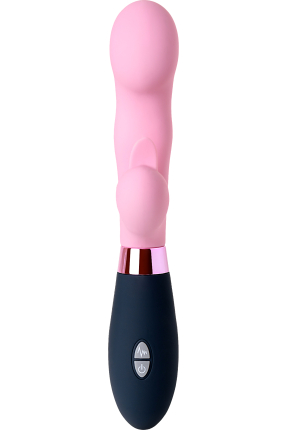 Eromantica Ornella'da 3'ü 1 arada masaj aleti, pembe, silikon, 21,5 cm
