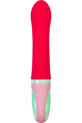 Flovetta Petunia Klitoral Uyarıcılı Silikon Vibratör – Kırmızı, 19 cm