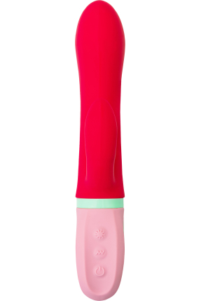 Flovetta Petunia Klitoral Uyarıcılı Silikon Vibratör – Kırmızı, 19 cm