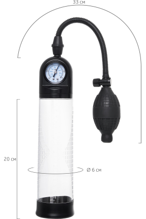 Sexus Men Training Roald mechanical penis pump, ABS plastic, black, 61 cm