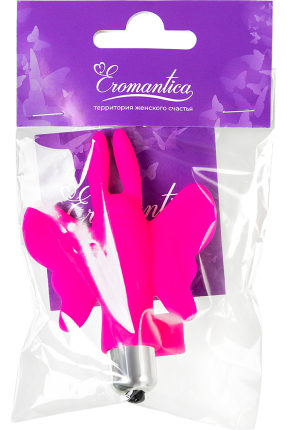 Eromantica Butterfly parmak Kelebek vibratörü, Silikon, pembe, 10 cm