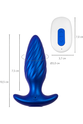 L’Eroina APP CLOSS Uygulama ve Kumanda Kontrollü Silikon Titreşimli Anal Vibratör – Mavi, 10,5 cm