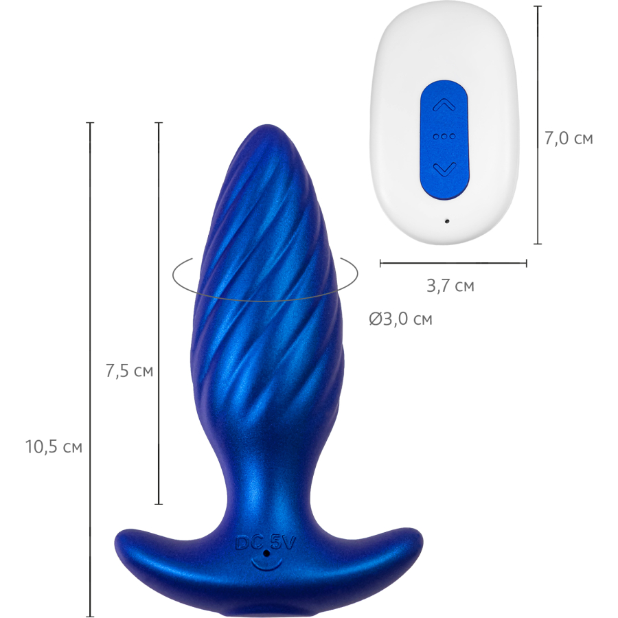 L’Eroina APP CLOSS Uygulama ve Kumanda Kontrollü Silikon Titreşimli Anal Vibratör – Mavi, 10,5 cm - Görsel 6