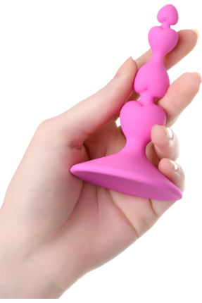 Eromantica anal plug, silikon, pembe, 8 cm, Ø 2,3 cm