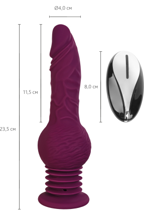 Striker Mini Seks Makinesi – Uzaktan Kumandalı, Silikon, Mor, 23,5 cm