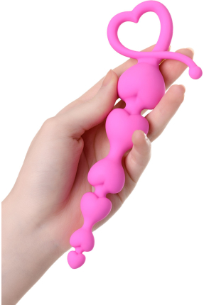 Eromantica anal zinciri, silikon, pembe, 18,5 cm, Ø 3,1 cm