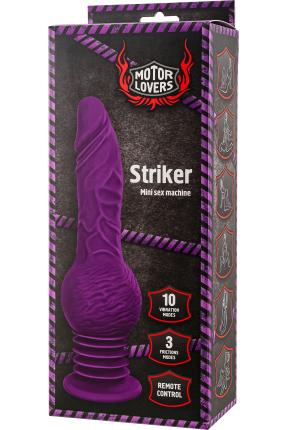 Striker Mini Seks Makinesi – Uzaktan Kumandalı, Silikon, Mor, 23,5 cm