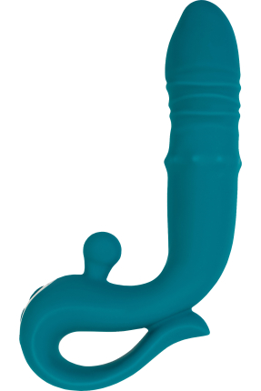 JOS Mija Up&Down Fonksiyonlu ve Uyarıcı Halkalı Silikon Vibratör – Yeşil, 19 cm