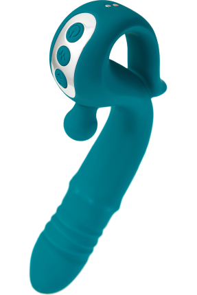 JOS Mija Up&Down Fonksiyonlu ve Uyarıcı Halkalı Silikon Vibratör – Yeşil, 19 cm