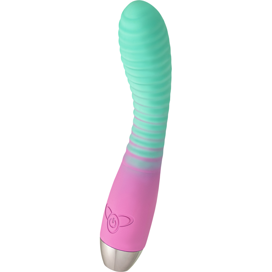 Flovetta Azalia Kavisli Başlıklı Silikon Vibratör – Mint Pembe, 20,5 cm - Görsel 6