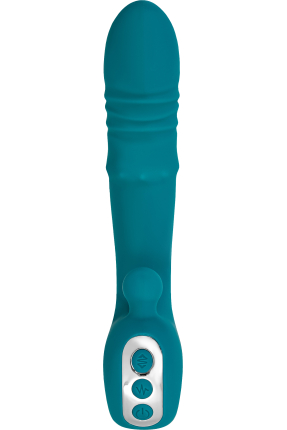 JOS Mija Up&Down Fonksiyonlu ve Uyarıcı Halkalı Silikon Vibratör – Yeşil, 19 cm
