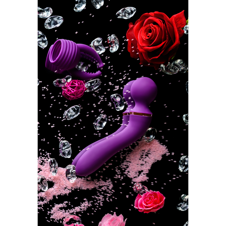 Eromantica Uma çok fonksiyonlu vibratör, silikon, mor, 20 cm - Görsel 14