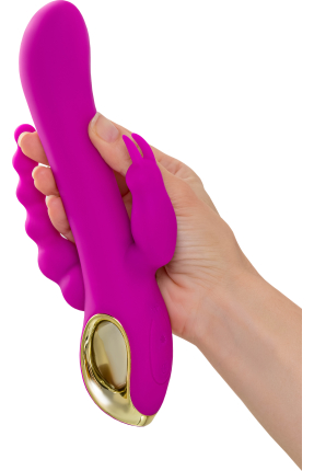 Trinny Üçlü Etkili Silikon Vibratör – Mor, 21,5 cm