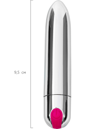 Liting 10 Modlu Titreşimli Mermi Vibratör – ABS Plastik, Gümüş, 9,5 cm