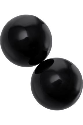Sexus Glass vaginal balls, glass, black, Ø 3.2 cm