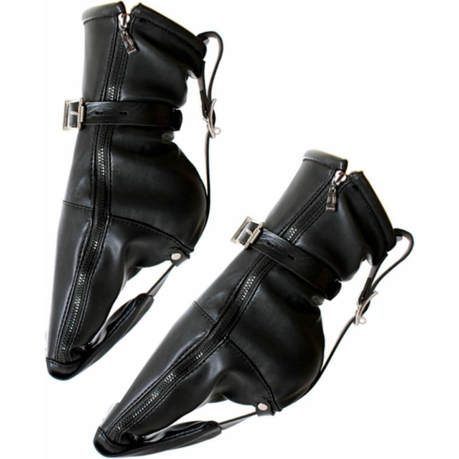 Restraint Leather Socks With Padlocks
