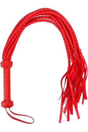 Örgü Saçaklı Hakiki Deri Kırbaç & Flogger