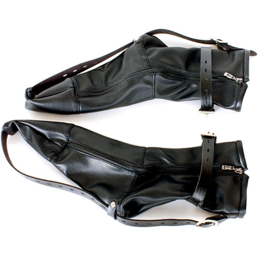 Restraint Leather Socks With Padlocks