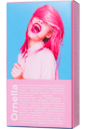 Eromantica Ornella'da 3'ü 1 arada masaj aleti, pembe, silikon, 21,5 cm