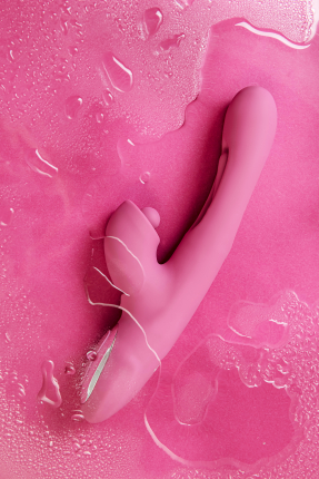 JOS Monti Hareketli Dil ve Uyarıcı Bilye Özellikli Silikon Vibratör – Pembe, 24 cm