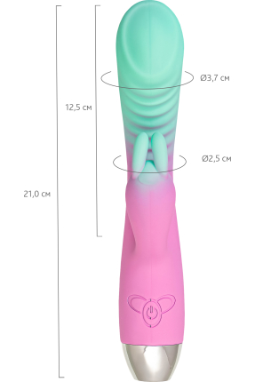 Flovetta Orchid G Noktası ve Klitoral Uyarıcı Silikon Vibratör – Mint Pembe, 21 cm