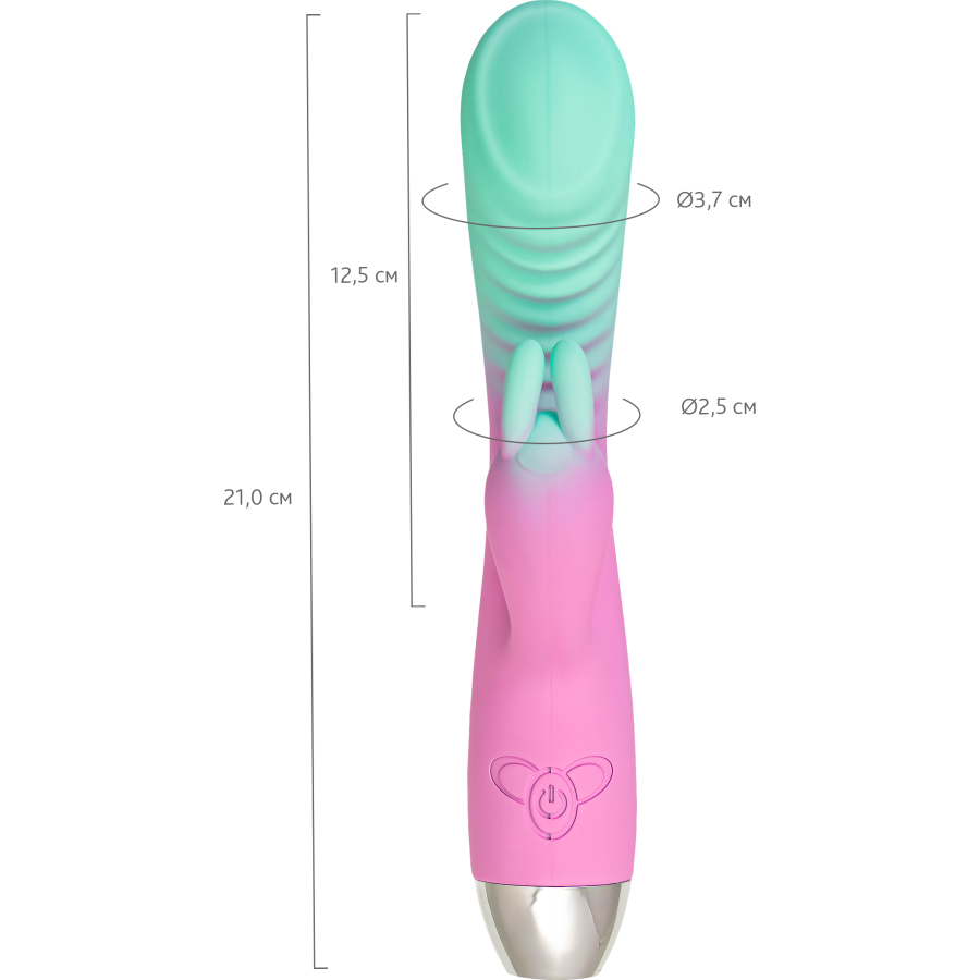 Flovetta Orchid G Noktası ve Klitoral Uyarıcı Silikon Vibratör – Mint Pembe, 21 cm - Görsel 6