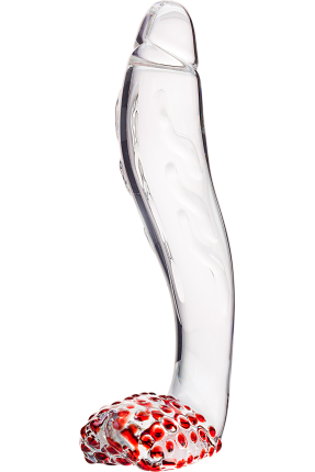 Sexus Glass, glass dildo, transparent, 17.5 cm