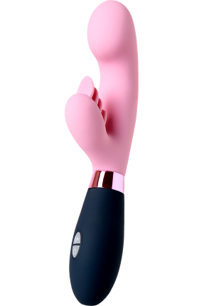 Eromantica Ornella'da 3'ü 1 arada masaj aleti, pembe, silikon, 21,5 cm