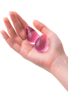 Sexus Glass Vaginal Balls, glass, pink, Ø 2.7 cm