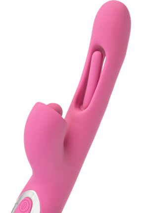 JOS Monti Hareketli Dil ve Uyarıcı Bilye Özellikli Silikon Vibratör – Pembe, 24 cm