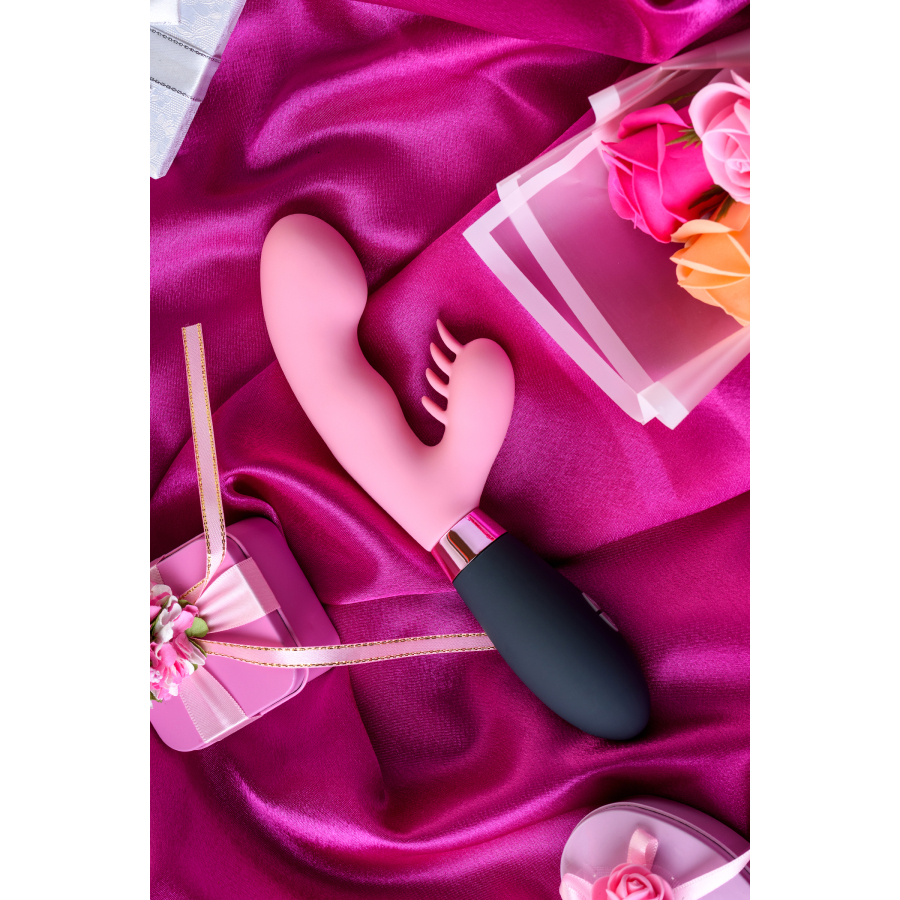 Eromantica Ornella'da 3'ü 1 arada masaj aleti, pembe, silikon, 21,5 cm - Görsel 14