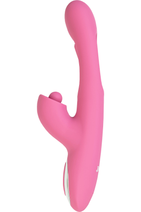 JOS Monti Hareketli Dil ve Uyarıcı Bilye Özellikli Silikon Vibratör – Pembe, 24 cm