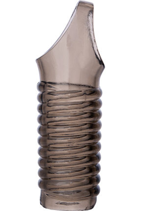 Xlover Penis Sleeve, Size Enhancer, TPE, Black Transparent, 11 cm