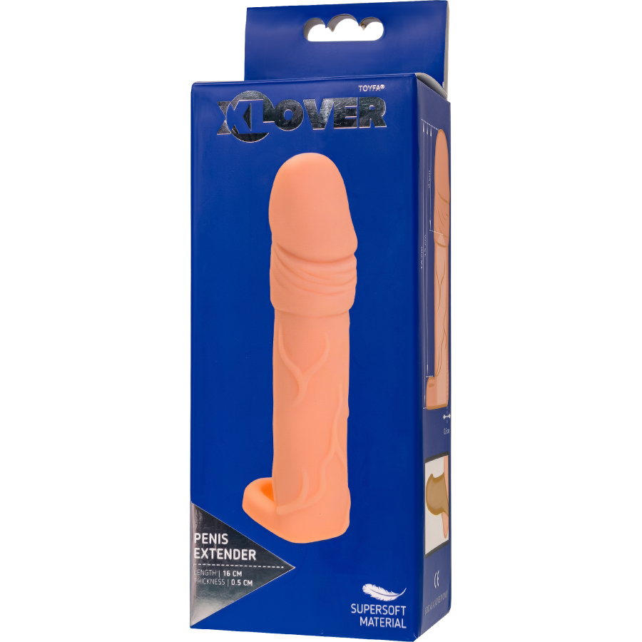 XLover by TOYFA Penis Kılıfı – Boyut Artırıcı, TPE, Ten Rengi, 16 cm - Görsel 8