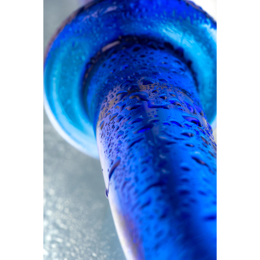 Çift taraflı Sexus Glass, cam dildo, mavi, 25 cm - Görsel 7
