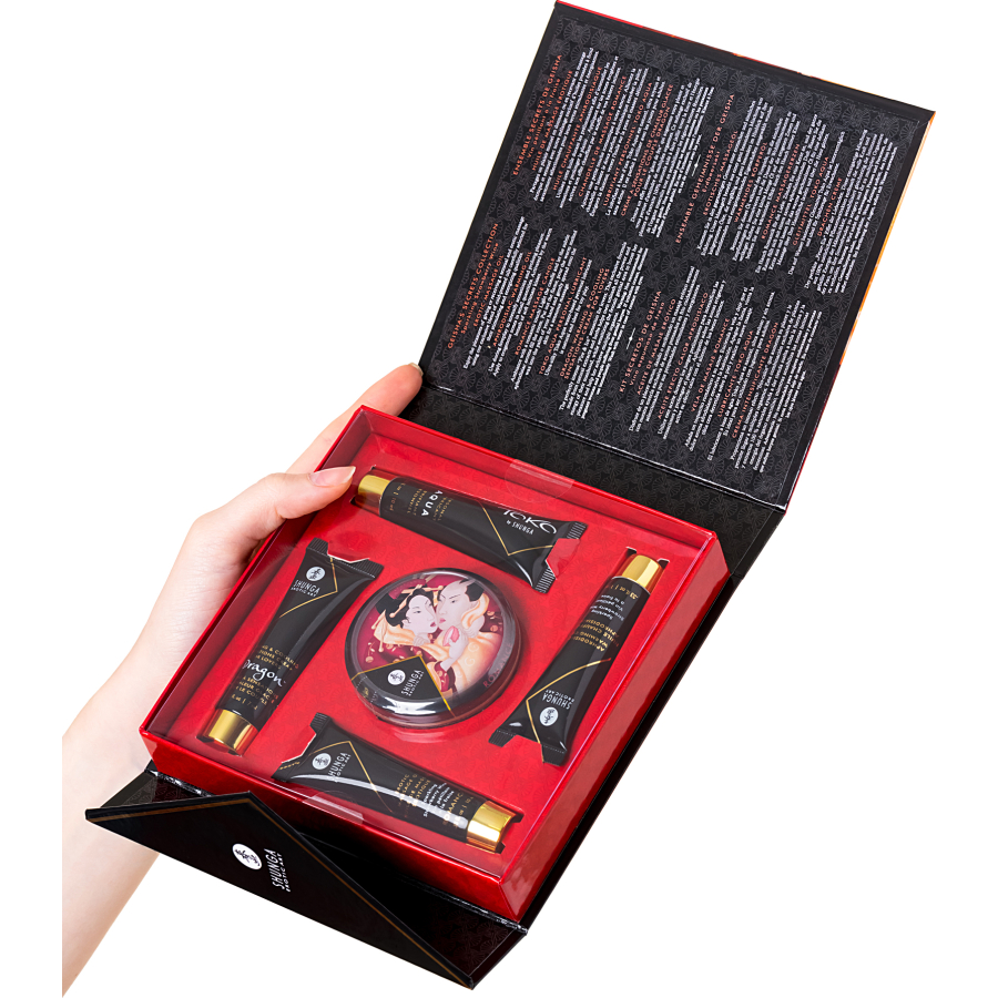 Shunga Geisha' Secret paketi, çilek ve şampanya