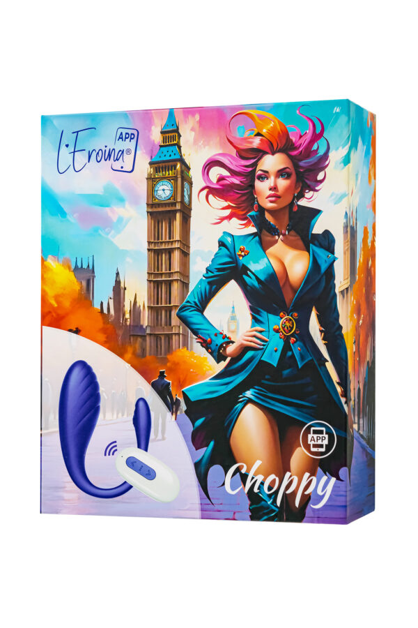 L’Eroina APP Choppy Uygulama ve Kumanda Kontrollü Silikon Vibrasyonlu Yumurta – Mavi, 21 cm - Görsel 10