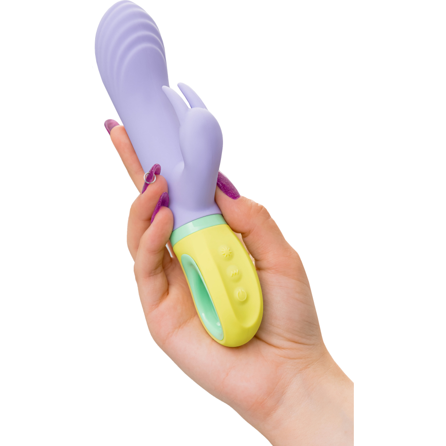 Flovetta Wisteria G Noktası ve Klitoral Uyarıcı Silikon Vibratör – Mor, 18,5 cm