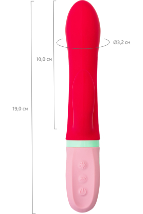 Flovetta Petunia Klitoral Uyarıcılı Silikon Vibratör – Kırmızı, 19 cm