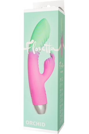 Flovetta Orchid G Noktası ve Klitoral Uyarıcı Silikon Vibratör – Mint Pembe, 21 cm
