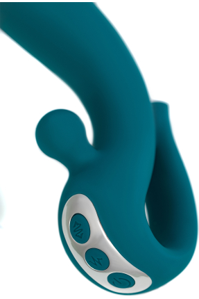 JOS Mija Up&Down Fonksiyonlu ve Uyarıcı Halkalı Silikon Vibratör – Yeşil, 19 cm