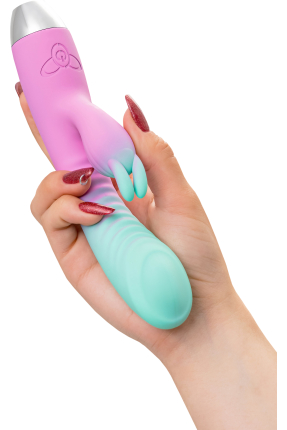 Flovetta Orchid G Noktası ve Klitoral Uyarıcı Silikon Vibratör – Mint Pembe, 21 cm