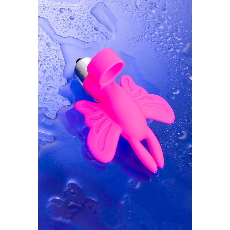 Eromantica Butterfly parmak Kelebek vibratörü, Silikon, pembe, 10 cm